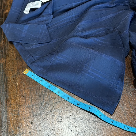 London Times by Chico’s Flutter Sleeve Solid Navy Dress - Picture 12 of 13